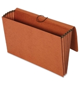 Globe-Weis/Pendaflex 100% Recycled File Wallets, 5.25-Inch Expansion, Elastic Cord Closure, Legal Size, Brown, 10-Count (73376R)
