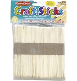 Creative Arts by Charles Leonard Craft Sticks, Regular Size, Natural Color, 4-1/2 x 3/8 Inch, 150/Bag