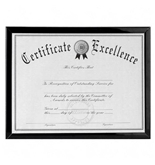 DAX Value U-Channel Document Frame with Certificates, 8.5 x 11 Inches, Black (N17000N)
