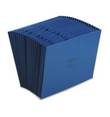 Wilson Jones WCCC17A-BL Colorlife Recycled (50%) Expanding File without Flap, Letter Size, 18" Expansion, Dark Blue