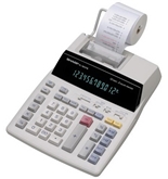 Sharp EL-1801V Desktop 2 color printing calculator with a large 12-digit blue fluorescent display
