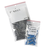 Minigrip® White Block Reclosable Poly Bags w/Hang Holes