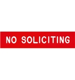 Garvey Engraved Style Plastic Signs 098001 No Solicitors - Red