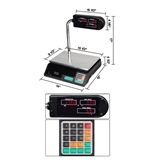 Digital Electronic Scale Grocery Price Weight 60 Pound
