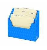 3 Compartment Folder Holder, 12-H x 13 3/4-W x 5 5/8-D, Blue