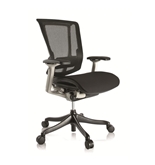 Nefil 4000MEBLK Office Chair in Black Mesh and Grey Frame