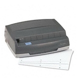 50-Sheet 350MD Electric Three Hole Punch, 1/4 Holes, Gray