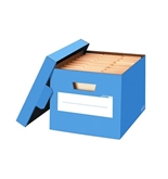 Bankers Box FEL6110402 Stor/File Decorative Storage Box Letter/Legal Cornflower Blue 4/Carton, Cornflower Blue