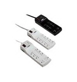 8-Outlet Surge Protector with Phone/Fax/Modem Protection, 1840 Joules, Platinum FEL99016
