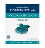 Hammermill Color Laser Gloss Paper, 94 Brightness, 32lb, Letter Size, 300 Sheets per Pack  - 16311-0