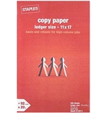 Staples Ledger Size Copy Laser Inkjet Printer Paper, 11 x 17 inch, White, Ream, 500 Total Sheets (512211)