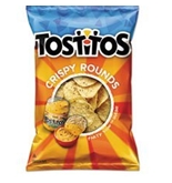 Tortilla Chips Crispy Rounds, 3 oz Bag, 28/Carton 