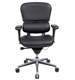 Eurotech Seating Ergohuman Collection High Back Ergonomic Executive Chair in Black Leather