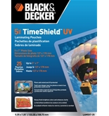 BLACK + DECKER TimeShield UV Thermal Laminating Pouches, 5 x 7 Photo, 5 mil - 25 Pack (LAM5X7-25)