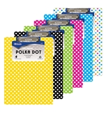 BAZIC Standard Size Polka Dot Paperboard Clipboard with Low Profile Clip