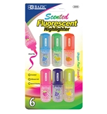 BAZIC Fruit Scented Mini Highlighters (6/Pack)