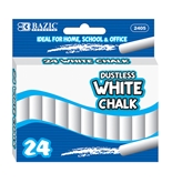 BAZIC Dustless White Chalk (24/Box)