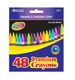 BAZIC 48 Ct. Premium Quality Color Crayon