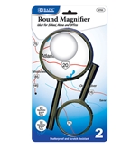 BAZIC 3.5 & 2.5 Round Handheld Magnifier Sets (2/Pack)