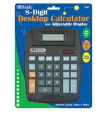BAZIC 8-Digit Large Desktop Calculator with Adjustable Display