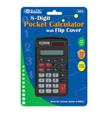 BAZIC 8-Digit Pocket Size Calculator with Flip Cover