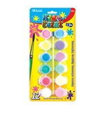 BAZIC 12 Color 6ml Kids Paint with Brush