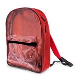 15 Red Clear Front Backpack