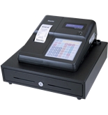 Sam4s ER-265EJ Cash Register with Small Cash Drawer and Flat Keyboard