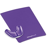 Fellowes Gel Gliding Palm Support With Mouse Pad, Purple - FEL91834012PACK