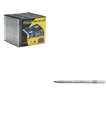 Fellowes Thin Jewel Case and BIC Round Stic Ballpoint Stick Pen - FEL98316