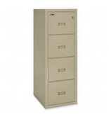FireKing 4R1822CPA - Turtle 4-Drawer File, 17-3/4w x 22-1/8d, UL Listed 350 for Fire, Parchment