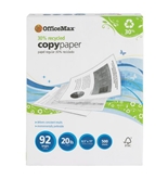 OfficeMax Recycled Copy Paper, 92 Bright, White, 5,000 Sheets/Ream, 8 1/2" x ...