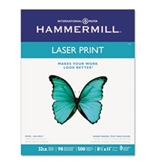 Laser Print Office Paper, 98 Brightness, 32, 8-1/2 x 11, White, 500 Sheet