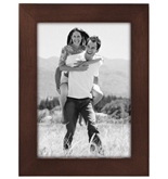 Malden Linear Wood 5-by-7-Inch Picture Frame, Walnut