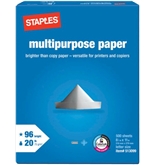Staples Multipurpose Copy Fax Laser Inkjet Printer Paper, 8 1/2 Inch x 11 Inch