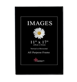 Lawrence Images Format Plastic Frame, Vertical or Horizontal 11x17 Photo, Black.