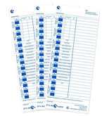 Pyramid English/French Genuine Time Cards for 3500, 3550SS, 3600SS and 3700 Clocks, 35100-10F (Pack of 100) - 35100-10F