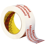 Scotch Printed Message Box Sealing Tape 3772 White, 48 mm x 100 m, - Pack of 1