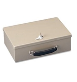 MMF Fire-Retardant Steel Security Box, Includes 2 Keys, Sand (221614003)