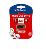 Verbatim 32GB Micro USB Flash Drive - Black,Minimum Qty. 12 -44051