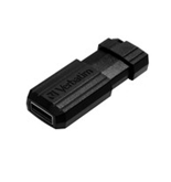 Verbatim 128GB Pinstripe USB Flash Drive - Black,Minimum Qty. 10 -49071