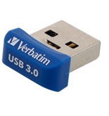 Verbatim 32GB Store 'n' Stay Nano USB 3.0 Flash Drive - Blue,Minimum Qty. 4 -98710