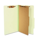 ACCO 16044 ACCO Pressboard 25-Point Classification Folders, Lgl, 4-Section, Leaf GN, 10/Box