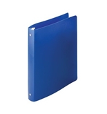 Acco AccoHide Round Ring Binder, 8.5 x 11 Inches, 1 Inch Capacity, Semi-Rigid Cover, Blue (A7039713A)