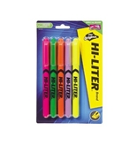 Avery Pen Style HI-LITER, Assorted Fluorescent Colors, Pack of 5 (23555)