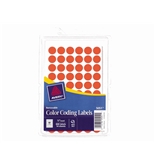 Avery Removable Color Coding Labels, 0.5 Inch, Neon Red, Round, Pack of 840 (05051)