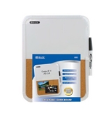 BAZIC 8.5 X 11-Inches Dry Erase / Cork Combo Board with Marker (6030)