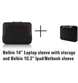 Belkin Netbook/Ipad and 14- Laptop bag Combo pack, TWO CASES