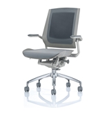 Bodyflex BF4300GRY Office Chair with Silver Frame and Grey Fabric