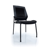 Bodyflex BFSG-BLK Side Chair with Black Frame and Black Fabric